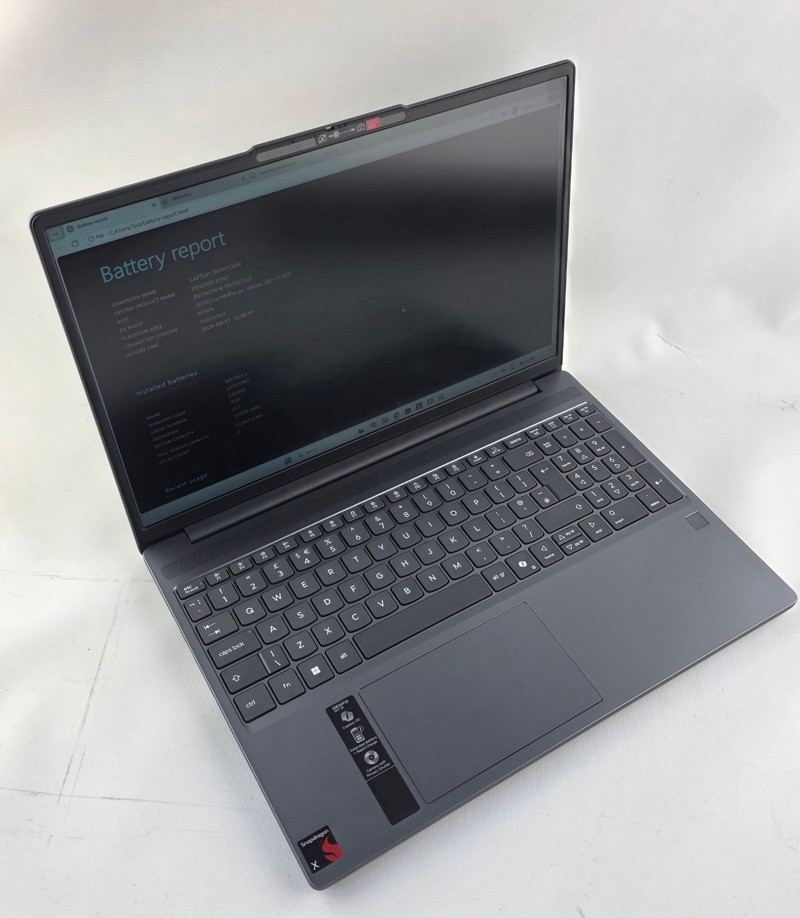Lenovo IdeaPad Slim 3 15Q8X10 – Snapdragon X 8-Core, 16GB RAM, 1TB SSD