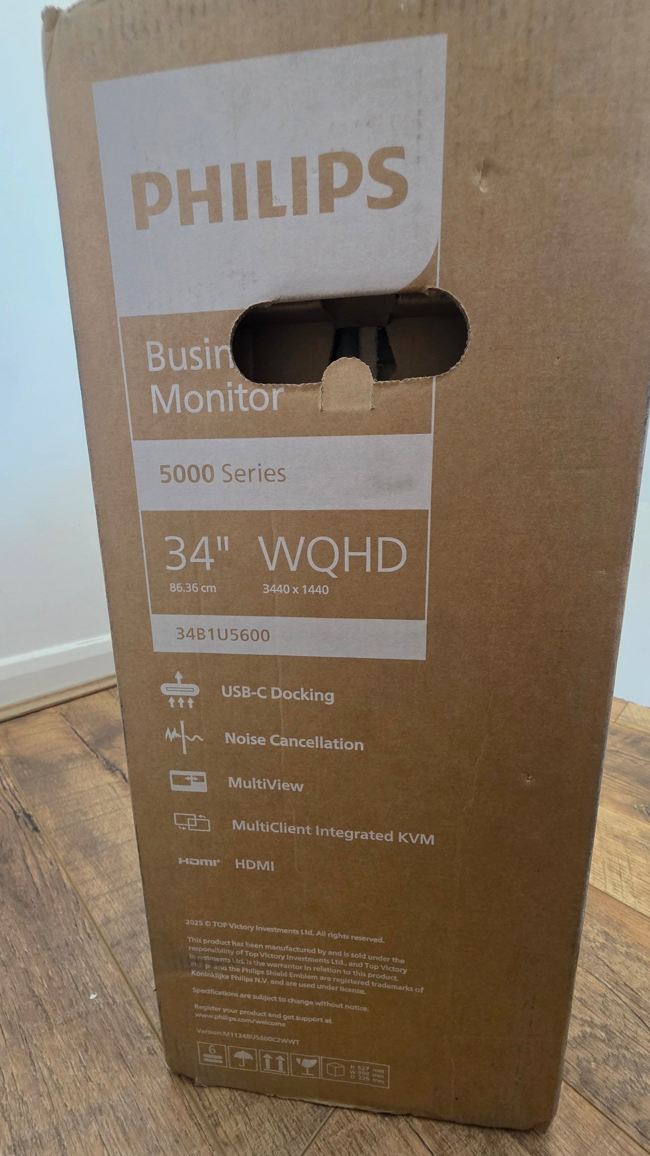 Philips 34B1U5600CH 34” Curved Business Monitor – WQHD UltraWide USB-C Docking