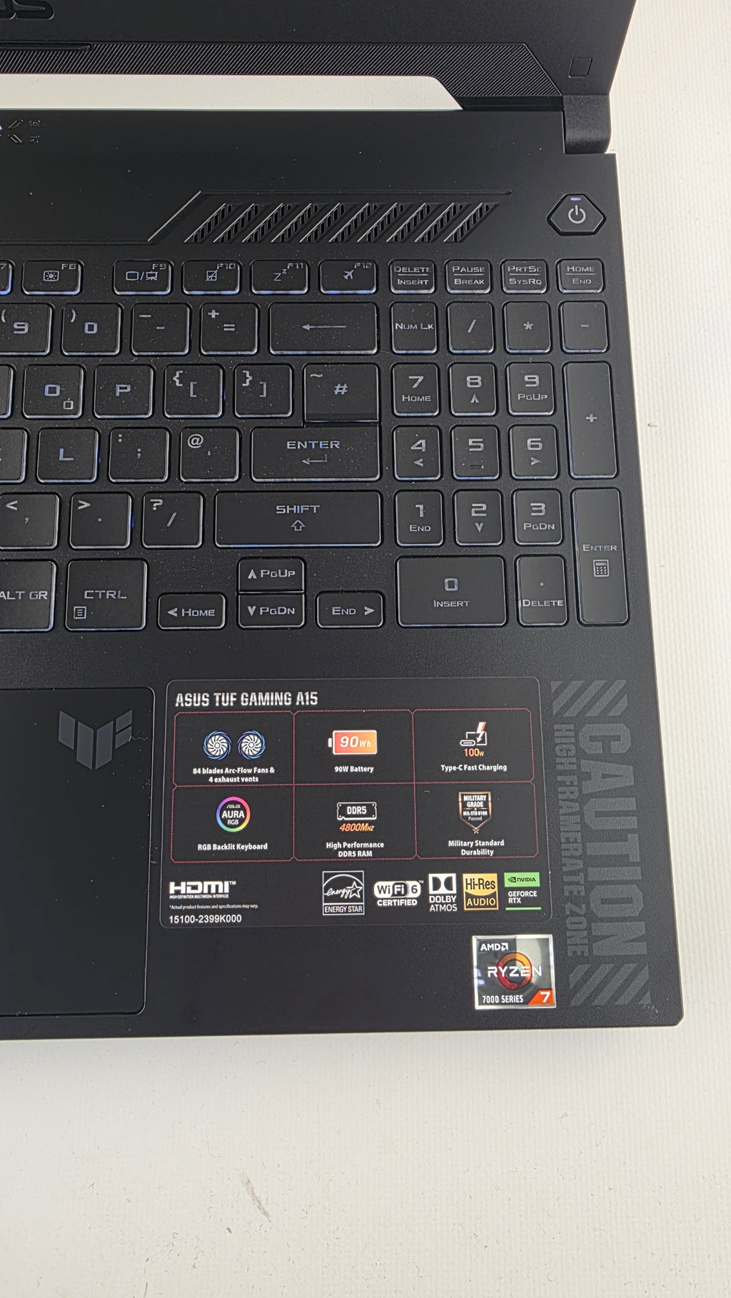 ASUS TUF Gaming A15 Laptop – Ryzen 7 7435HS, RTX 4050, 16GB RAM, 512GB SSD