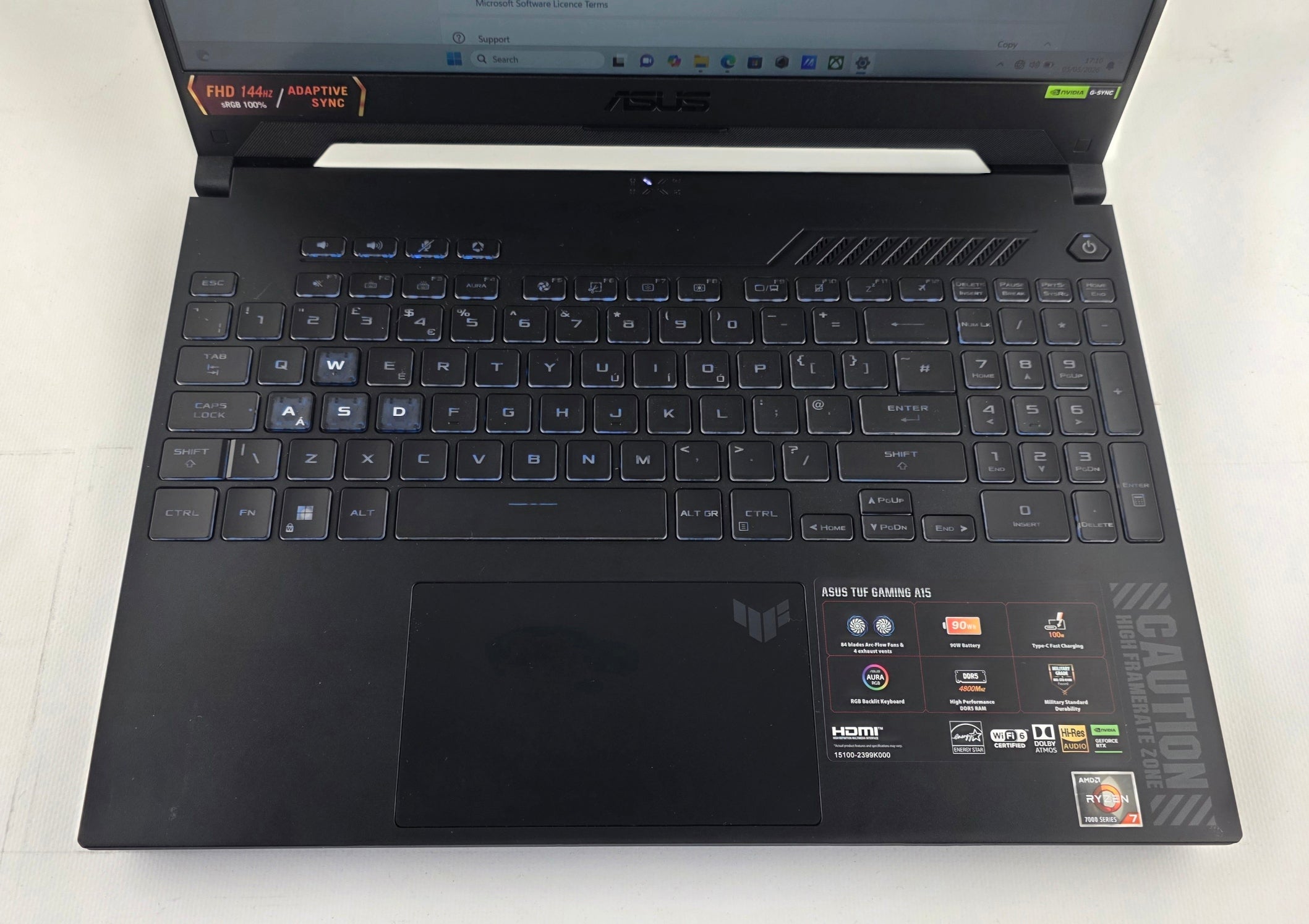 ASUS TUF Gaming A15 Laptop – Ryzen 7 7435HS, RTX 4050, 16GB RAM, 512GB SSD