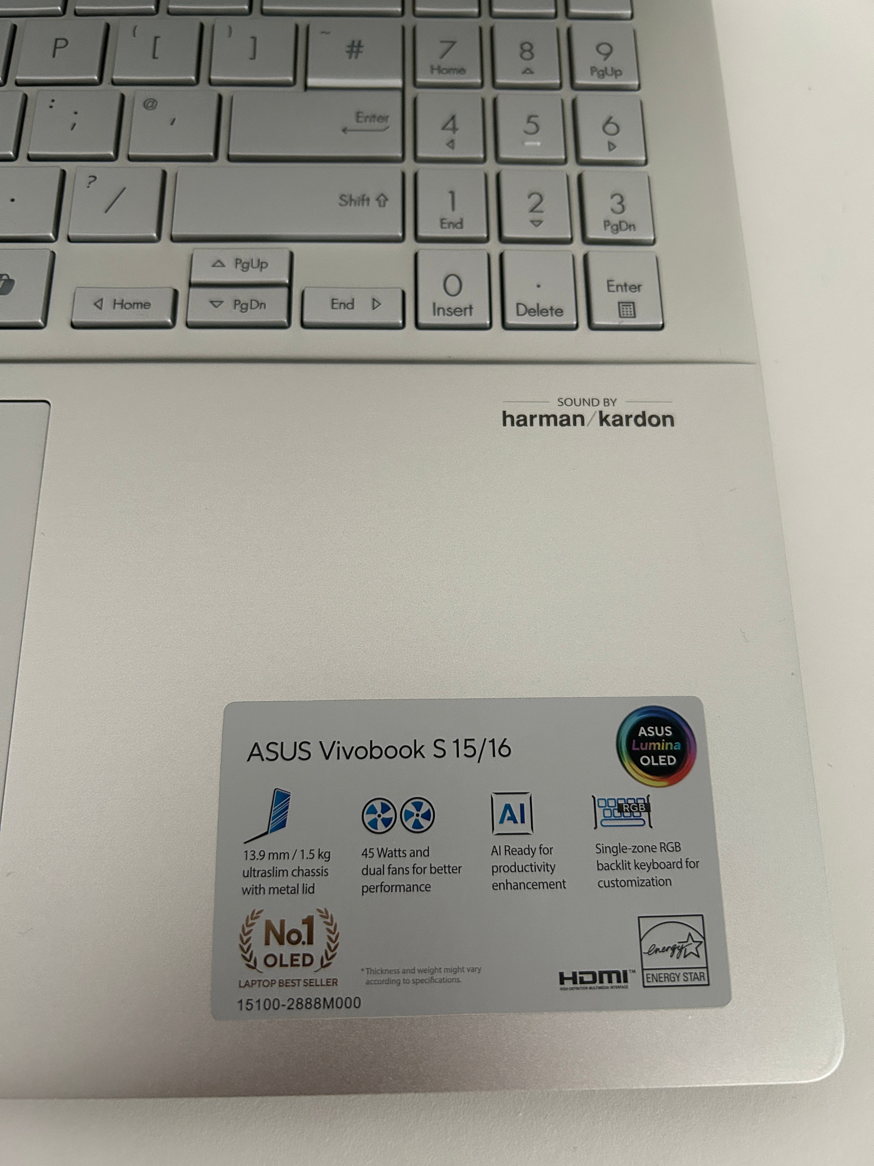 ASUS Vivobook S 15 OLED – Ryzen AI 9 365, 32GB RAM, 1TB SSD