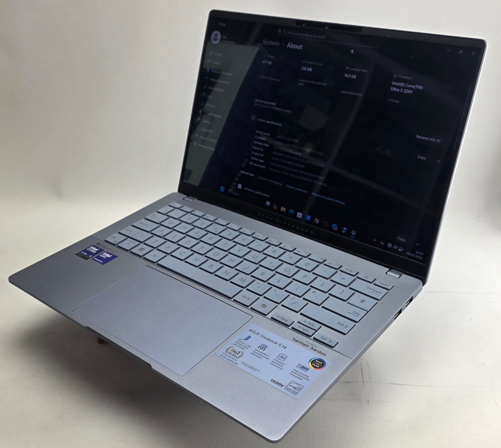 Open laptop on a white background
